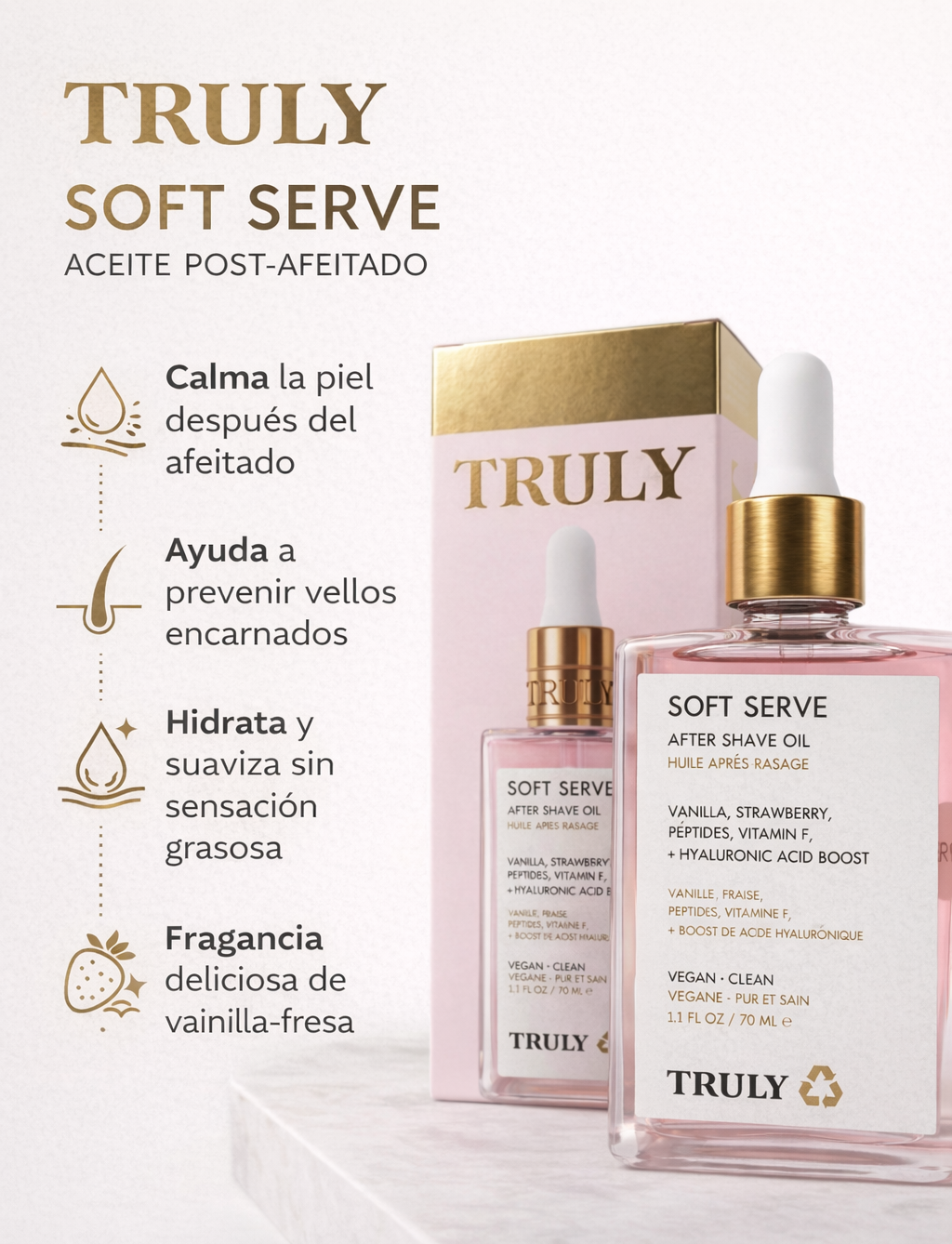 Aceite Calmante Post Afeitado para una Piel Suave y Reparada - TRULY